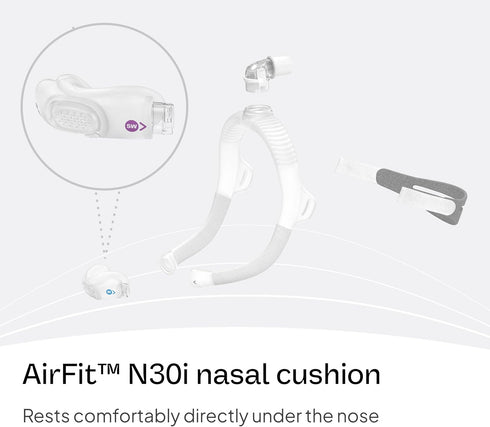 N30i ResMed AirFit Cushion - Nasal CPAP Mask Cushion Replacement - Soft Silicone - Quiet Venting - CPAP Supplies