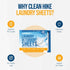 Free and Clear Laundry Detergent Sheets, 120 Loads, Unscented, Hypoallergenic, Liquidless