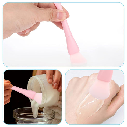 2PCS Soft Silicone Face Mask Brush Applicator, Facial Mask Spatula for Mud and Clay Skincare