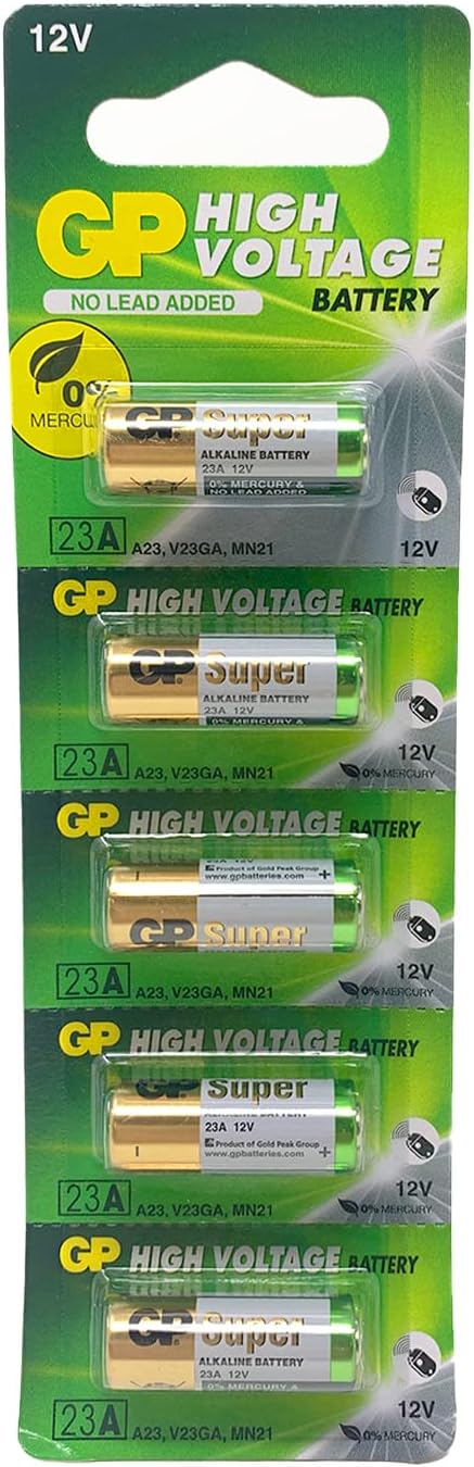 GP Batteries 23AE A23 12V Alkaline Batteries, Pack of 5