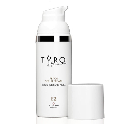 TYRO Peach Face Cream Scrub - Mild Scrub Cream For The Face - For Remarkably Soft Skin And Refined Pores - Suitable For All Skin Types - Perfect Base For Your Daily Skincare Routine - 1.69 Oz