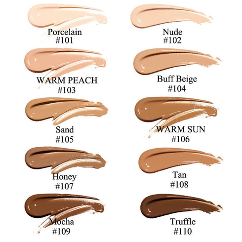 2 Pack PHOERA Foundation - Flawless Soft Matte 24HR Oil Control Full Coverage Makeup (102 Nude-30m)