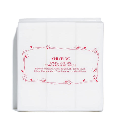 Shiseido Facial Cotton Pads, 165 Squares for Softener Application & Makeup Removal