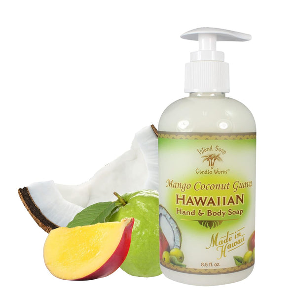 Island Soap & Candle Works Botanical Liquid Hand Soap - Vegan Luxury Skincare for Sensitive Skin - 8.5 Ounce