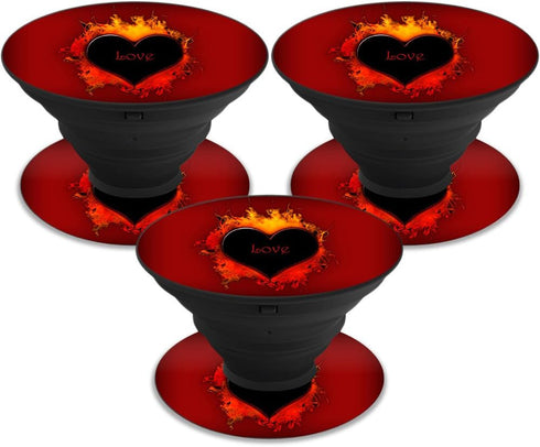 MightySkins Skin for PopSockets (3 Pack) - Love | Unique Vinyl Decal Wrap Cover | Protective, Durable, Easy to Apply,