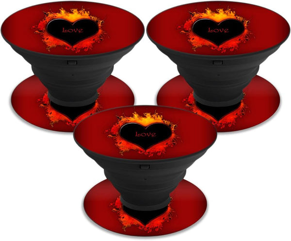 MightySkins Skin for PopSockets (3 Pack) - Love | Unique Vinyl Decal Wrap Cover | Protective, Durable, Easy to Apply,
