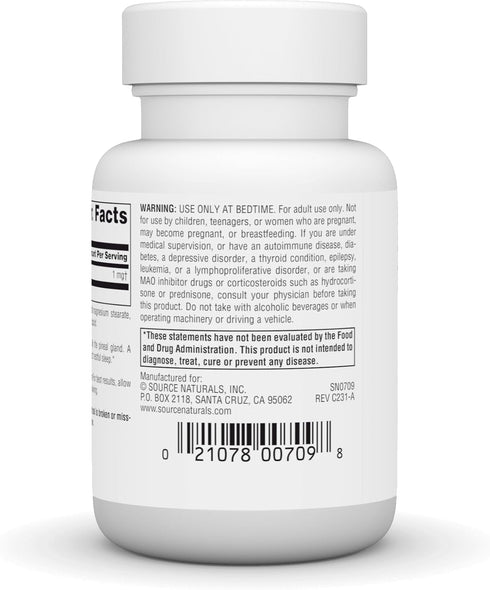 Source Naturals Melatonin 1 mg - 100 Peppermint Flavored Lozenges