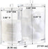 Huji Acrylic Cosmetic Organizer for Q-Tip & Cotton Ball Holder with Lids - 9.36oz & 17.61oz Jars