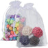 G2PLUS 100PCS White Organza Bags, 4x6 in, Sheer Mesh Drawstring Gift Bags for Wedding Favors