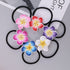 ifundom Hawaiian Flower Hair Ties, 12PCS Plumeria Soft Ceramic Hair Rings for Women Girls