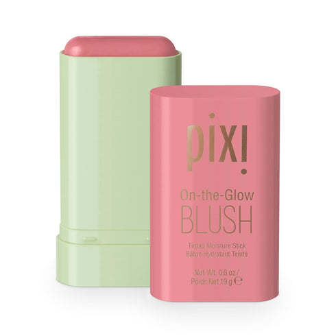 Pixi On-the-Glow Blush Stick, Hydrating Tinted Moisture Blush with Ginseng, Aloe Vera & Fruit Extracts, 19g (Fleur)