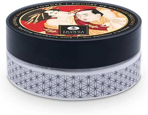Shunga Sparkling Strawberry Wine Kissable Massage Powder - One Size by