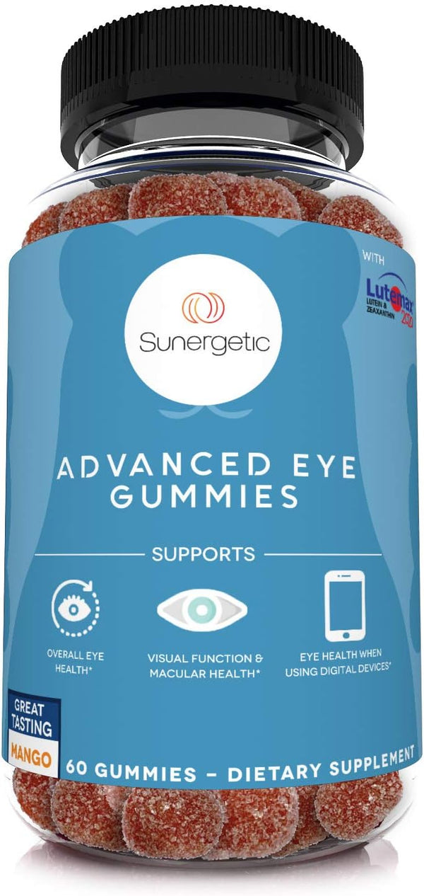 Premium Lutein Eye Support Gummies with Zeaxanthin for Overall Eye Health, Vision & Macular Health - 60 Gummies