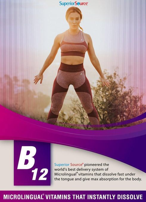 Superior Source No Shot Vitamin B12 Methylcobalamin (2000 mcg) | 60 Ct | Quick Dissolve MicroLingual for Cognitive