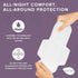 Veeda Natural Cotton Night Pads for Women - Overnight Heavy Flow Absorbent Ultra-Thin Feminine Pads, 36 Count
