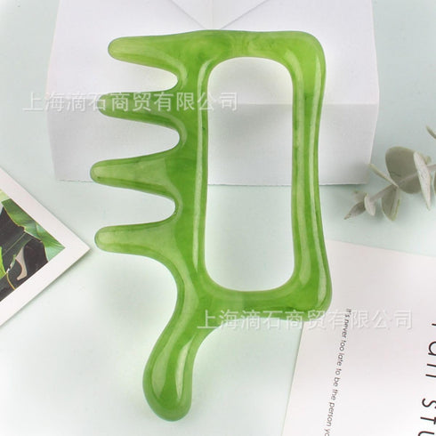 Piegricdiat Set Portable Massager Scalp Massager Wide Tooth Combs Natural Scraping Massage for Whole Body, Neck