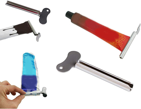 2pcs Stainless Steel Toothpaste Tube Squeezers for Bathroom Use