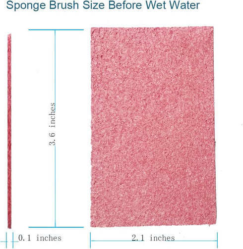 TallsooU 12PCS Sponge2.5X4.0 inches, Cleaning Kitchen DishSponge, Cleaning Scrub Color Sponge, Biodegradable Natural
