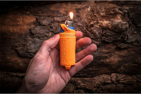 Exotac fireSLEEVE Waterproof Floating Lighter Case (Lighter Not Included), with Gas-Lock Strap for Thumb-Free