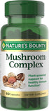 Natures Bounty Mushroom Complex for Immune Support, Featuring Shiitake, Maitake and Reishi
