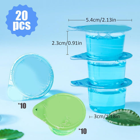 NIDONE 20Pcs 13ml Mini Mouthwash, Individual Portable Mouthwash, Disposable Alcohol-Free Home Essentials, Mint+Jasmine