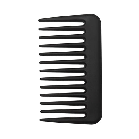 Mini Wide Tooth Comb - Small Travel Hair Detangling Comb for Curly Wavy Hair (Black)