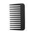 Mini Wide Tooth Comb - Small Travel Hair Detangling Comb for Curly Wavy Hair (Black)