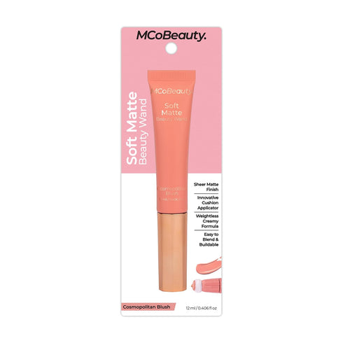 MCoBeauty Soft Matte Beauty Wand, Cosmopolitan Blush - Velvety Finish, Buildable Color, Vegan, Cruelty Free Cosmetics