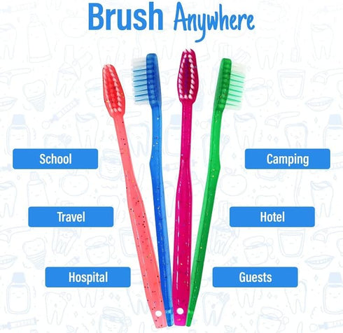 144 Pack Kids Disposable Toothbrushes with Paste - Bubblegum Flavor Pre-Pasted, Individually Wrapped for School
