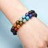 Top Plaza Bead Chakra Bracelet - 7 Chakras Healing Crystals Yoga Stone Beads for Meditation & Relaxation for Men & Women