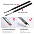 Oblique Head French Tip Nail Brush, Black Handle UV Gel Acrylic Painting Drawing Pen, Pack of 1