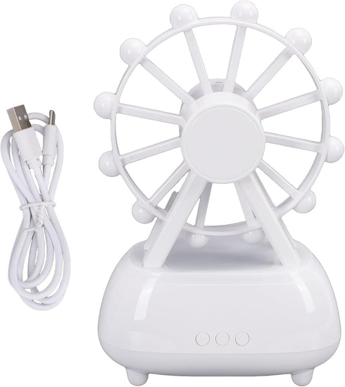 Phefop 300ml 360 Ferris Wheel Humidifier, ABS Material, Water Tank, Rotating Essential Oil Diffuser and Night Light