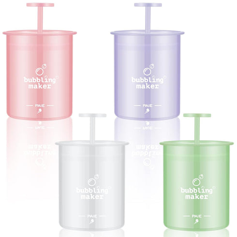 4 Pieces Face Foam Maker - Travel Cleanser Whip Maker for Quick Facial Cleansing - Lightweight Facial Foam Cup