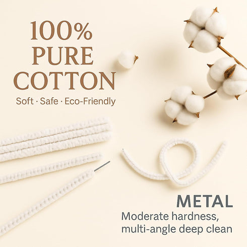HYU VN 50pcs/Pack1PACK50pcs Smoking Pipe Cleaners Blend Cotton Rods Tobacco Smoke Mouthpiece Convenient Cleaning Tool