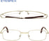 1 Pack Compact Folding Reading Glasses for Men and Women, Foldable Full Frame Computer Glasses with Reading Case,