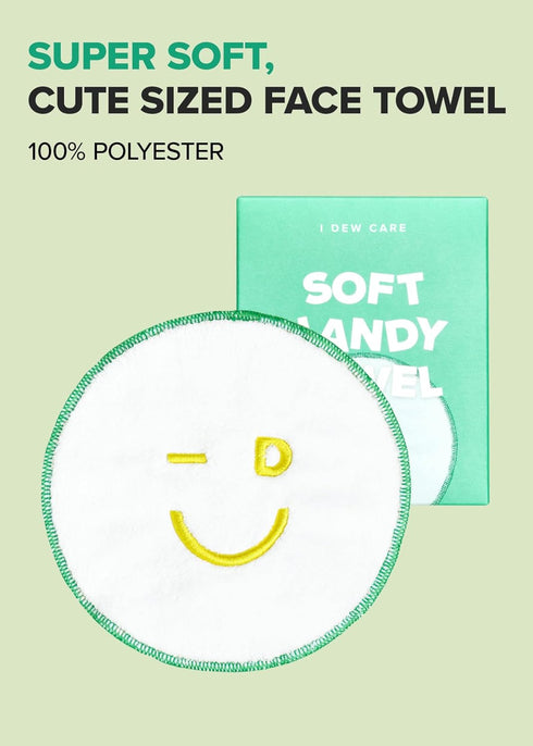 I DEW CARE Fast Absorbent Handy Towel for Hand, Face & Spa, Quick Dry Travel Size Facial Skincare Washcloth