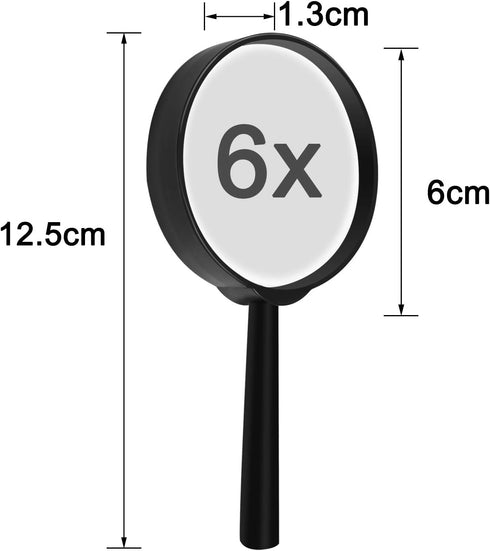 Elcoho 12 Pack Handheld Magnifier Plastic Magnifying Glass for Reading Jewelry Home Office Desk Accessories with Storage Bag by ELCOHO