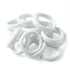 XIMA 60pcs No Crease Nylon Elastic Hair Ties Bands - Large Stretch Ouchless Ponytail Holders in White (HT007-18)