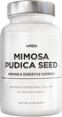 Amen Organic Mimosa Pudica Seeds Capsules, Vegan Plant Supplement, 120 Capsules, 2 Month Supply