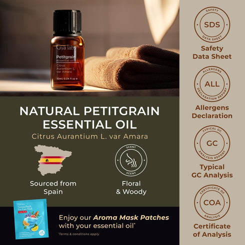 Set Set 2x0.34 oz Coriander Essential Oil & Petitgrain Essential Oil - Aromatherapy Grade Essential Oils - fl