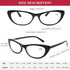 AQWANO Designer Blue Light Blocking Cat Eye Reading Glasses for Women, Anti UV400 Digital Eyestrain, 0.0