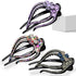 Yusier 4PCS Heart Style Ponytail Duckbill Clips, Flower Rhinestone Barrettes for Women, Sparkly Hair Clips