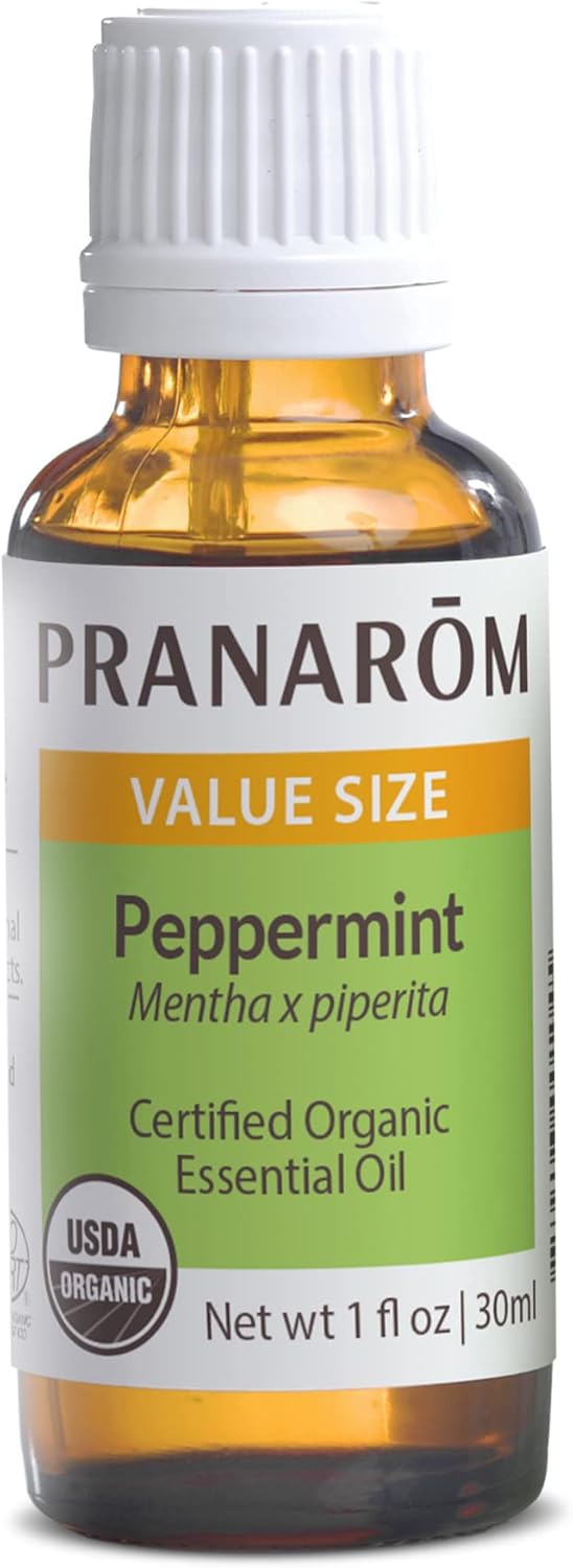 Pranarom USDA Organic Peppermint Essential Oil (30ml), 100% Pure for Aromatherapy, Diffuser & Massage