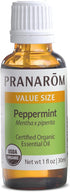 Pranarom USDA Organic Peppermint Essential Oil (30ml), 100% Pure for Aromatherapy, Diffuser & Massage
