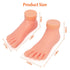 krofaue Practice Fake Foot Model, 1 Pair Flexible Soft Silicone Prosthetic Tool for Nail Tips Art Training