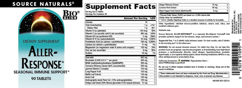 Source Naturals Aller-Response, Seasonal Immune Support, 90 Tablets