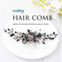 Unicra Bride Wedding Hair Combs, Black Delicate Opal Crystal Bridal Headpieces for Women and Girls