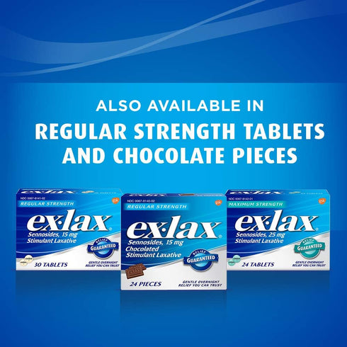 Ex-Lax Maximum Strength Stimulant Laxative Pills for Occasional Constipation Relief, Gentle Laxatives - 24 Count