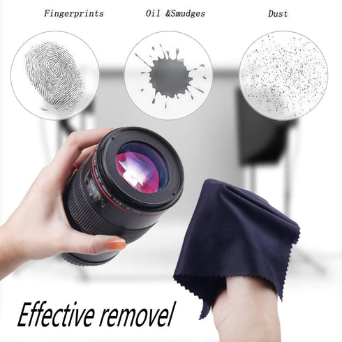 Extra Large Microfiber Cleaning Cloths (12"x 12") for Glasses, Phone, Computer Screen, 6 Pcs Eyeglass Cleaner Wipes