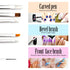Teenitor Nail Art Brushes, 3D Nail Art Painting Kit with 15 Gel Brushes, 5pcs Dotting Pen, 12 Colors Rhinestones